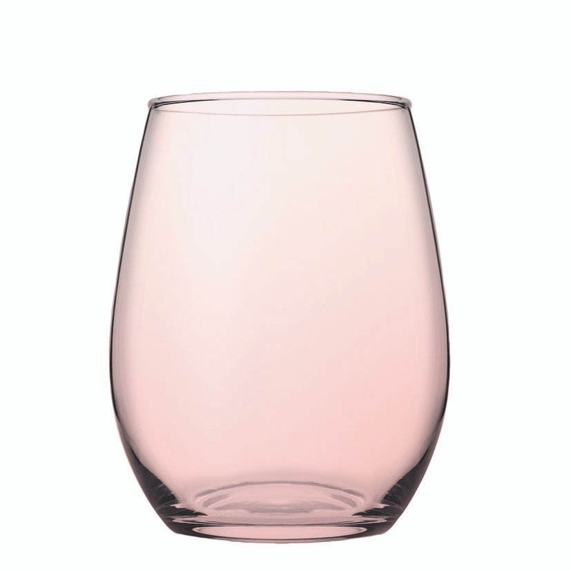 VASO CRISTAL AMBER 350CC. 6 UN. ROSA