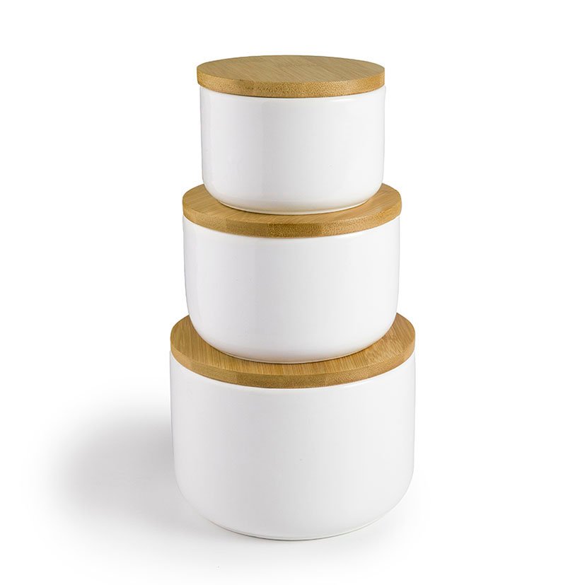 TARRO 1 L Ceramica TAPA Bamboo Ibili 1 L 5X9 táper