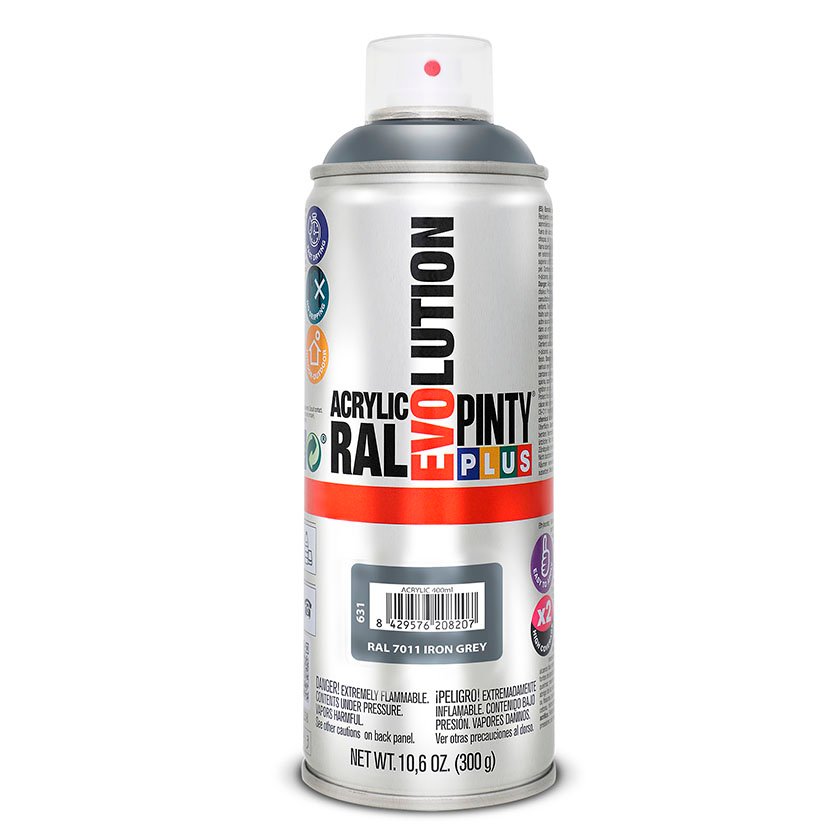 PINTURA SPRAY ACRILICA GRIS HIERRO 400ML