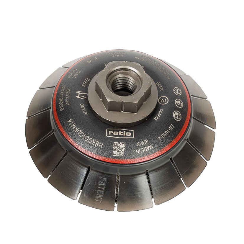 Cepillo Conico ACERO 100X0,50 RATIO Proseries abrasivo electroportatil