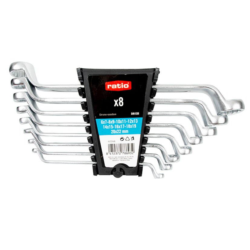 LLAVE FIJA Estrell ACOD CHR-V Juego 8 RATIO 6X7 20X22 Mm llav vaso