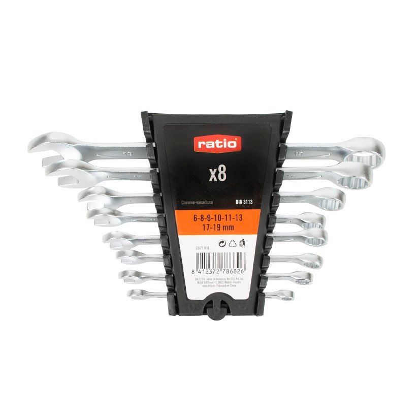 LLAVE Combinada Estrell CHR-V Juego 8 RATIO 19 Mm llav vaso