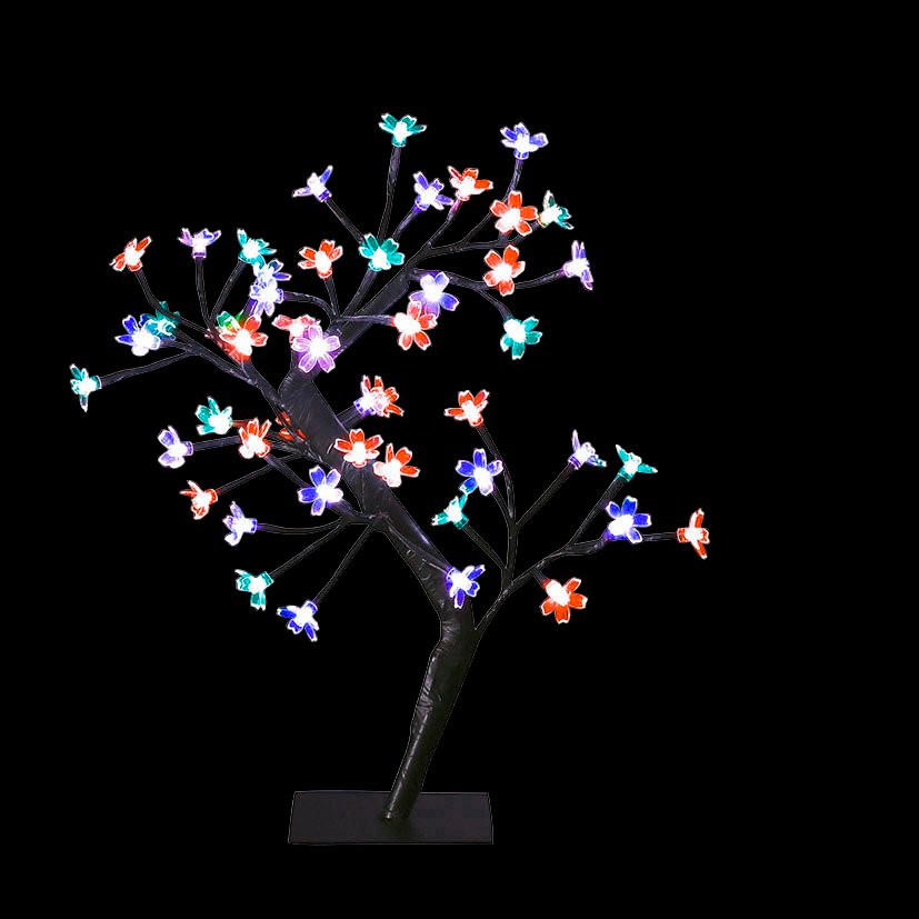 Árbol DE Navidad Prunus 48 LEDS 45 CM navideña