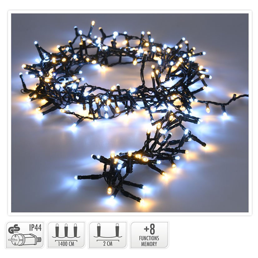 Iluminacion 400 LED Frio/calido Alterno 8 M navideña