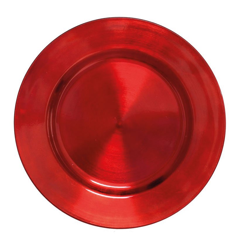 BAJO PLATO PP 33 CM ROJO servicio mesa