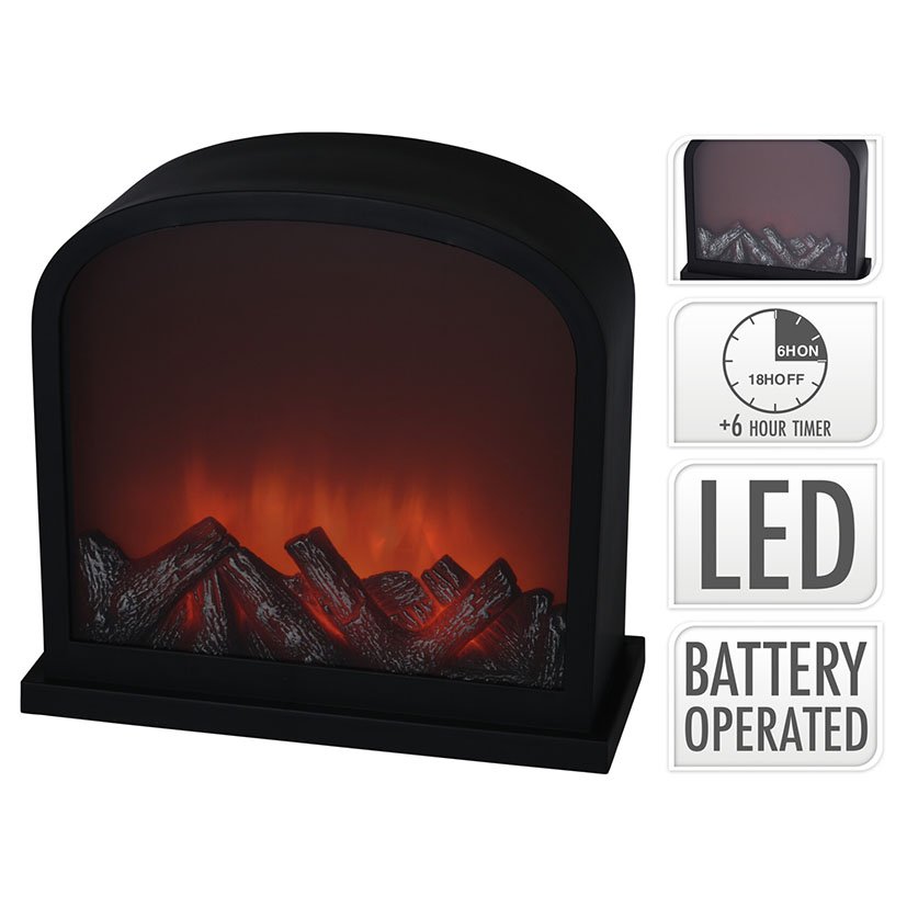 Chimenea Decorativa LED 30X 13X28 CM 30X13X28 CM 30 Cm navideña