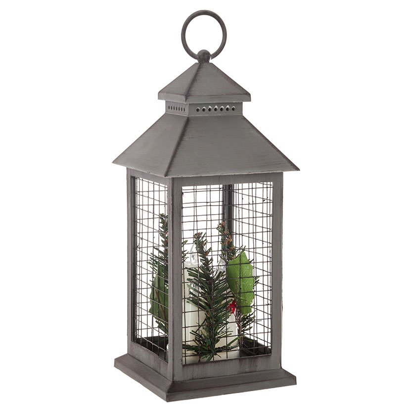 FAROL 3 LEDS 13,5 X H 31 CM 5X31 Cm navideña