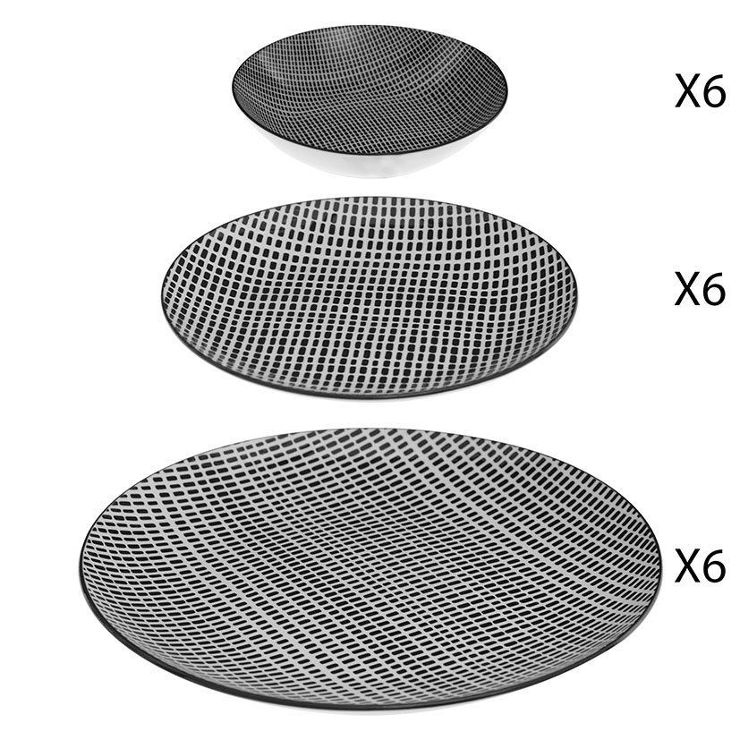 Vajilla Porcel Bohemia Square 18 PZS 8 Cm 3 Cm plato