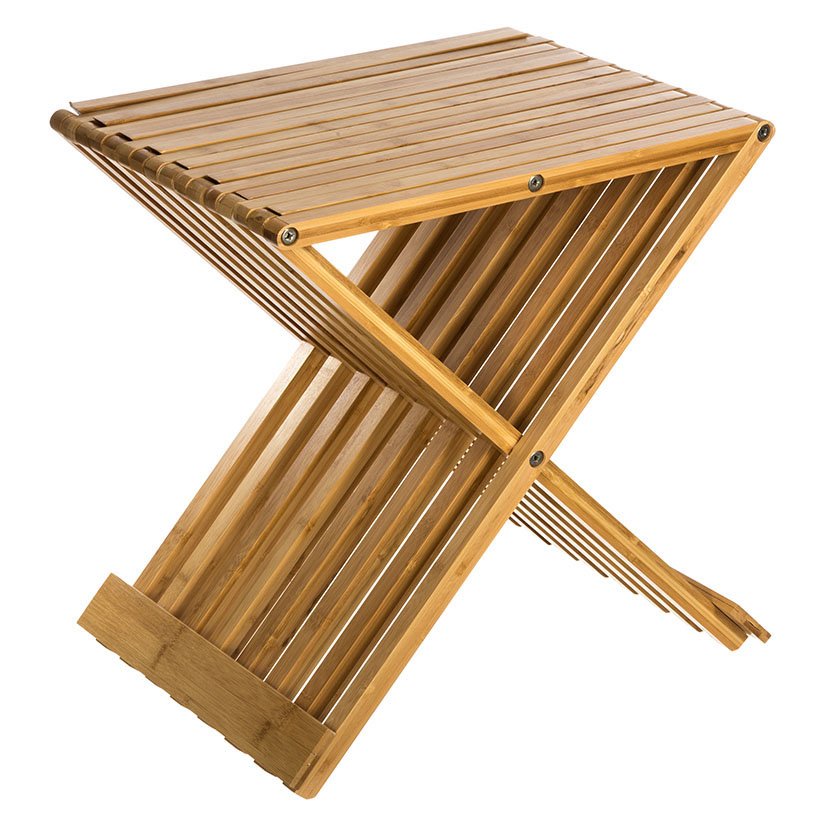 Taburete Plegable 40X 32X45 CM BAMBU 40X32X45 CM 130 Kg taburet baño