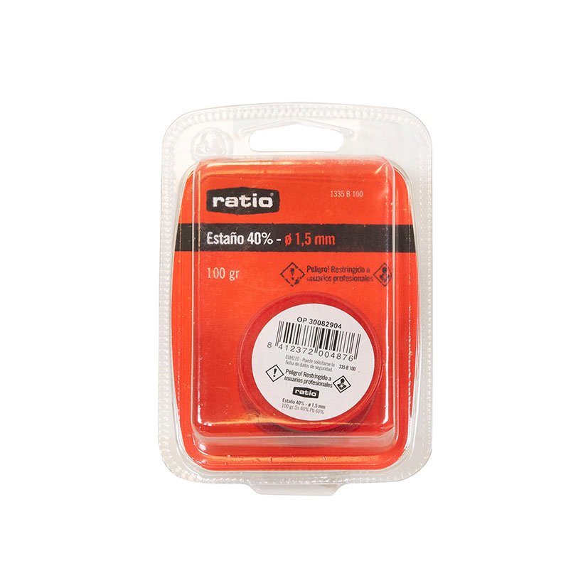 Estaño BOB 40% 1,5 MM 100 GR RATIO 1,5 MM 100GR consumibl soldadura