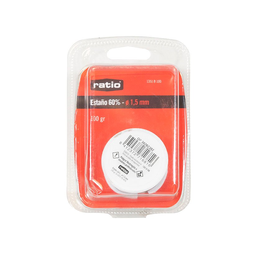 Estaño BOB 60% 1,5 MM 100 GR RATIO 1,5 MM 100GR consumibl soldadura