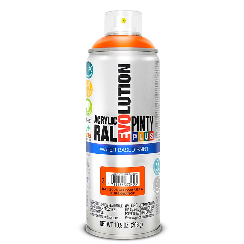 PINTURA SPRAY BASE AGUA NARANJA 400ML