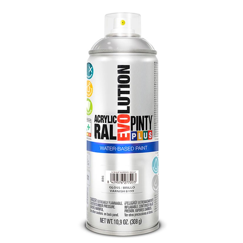 PINTURA SPRAY BASE AGUA BARNIZ BRILL 400