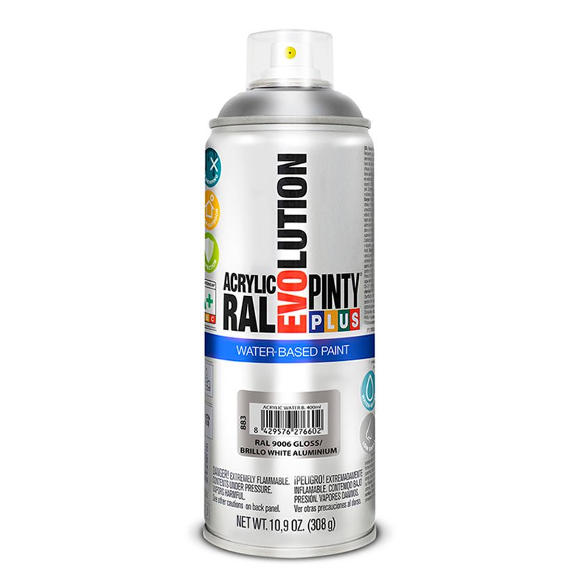 PINTURA SPRAY BASE AGUA ALUMINIO 400ML