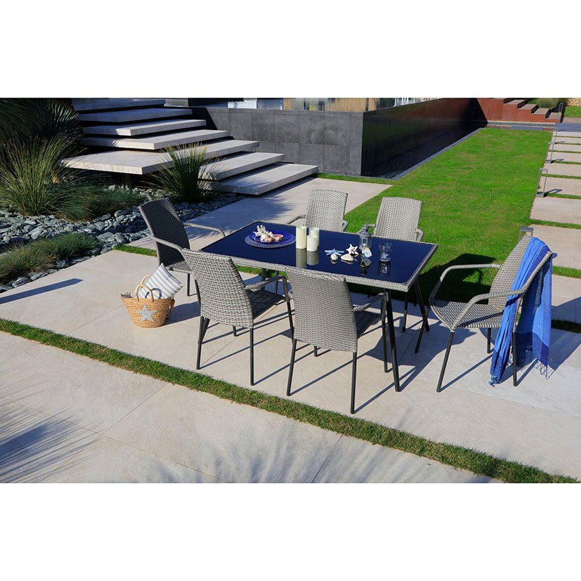 SILLA Ratán Sintético 67X56X90 Cm mueble fibra