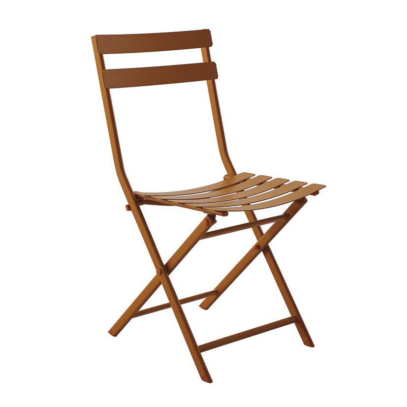 SILLA Metálica Plegable OCRE 42X51X81 Cm mueble metal