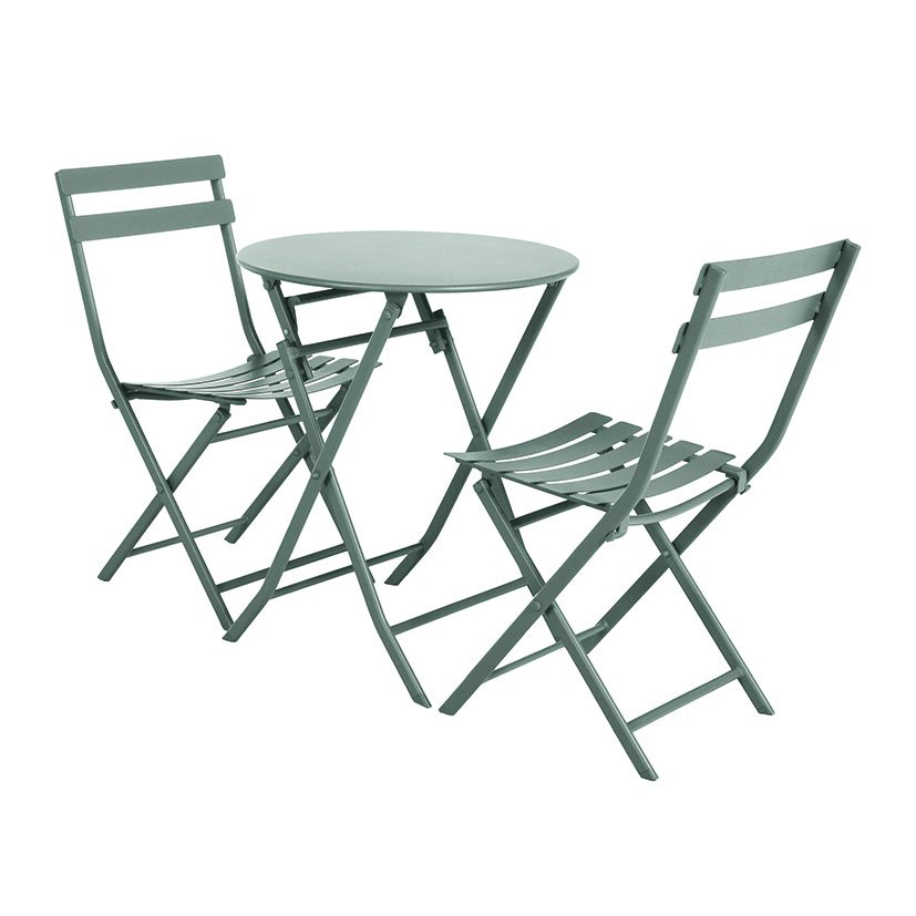 SILLA Metálica Plegable VERDE 42X51X81 Cm mueble metal