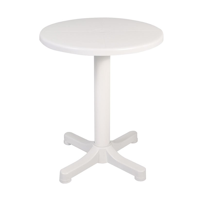 MESA Balcón Ø 60 CM Blanca mueble resina
