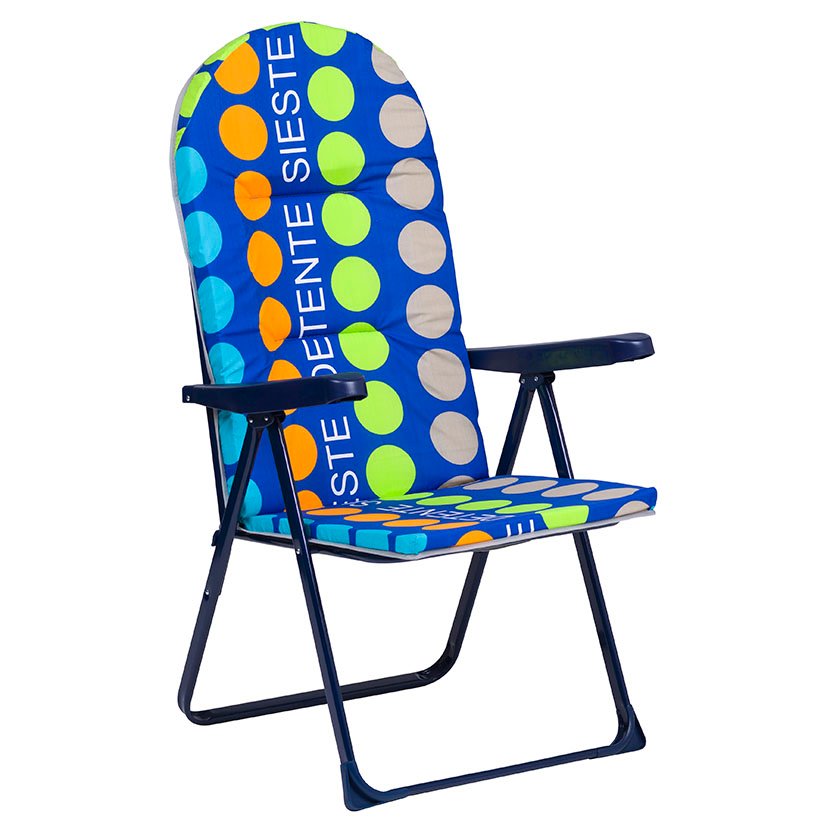 Tumbona TUBO ACERO OVAL 108X62X70 Cm 90X62X14 Cm mobiliario camping