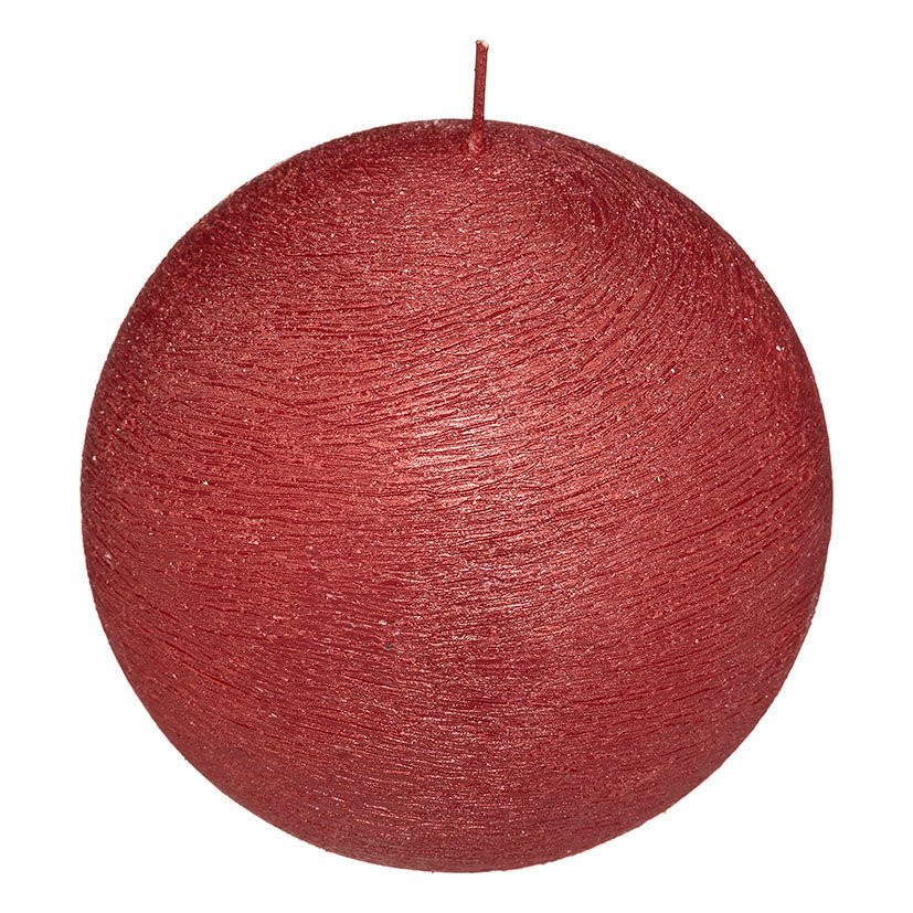 VELA Decorativa Redonda 10 CM ROJA navideña