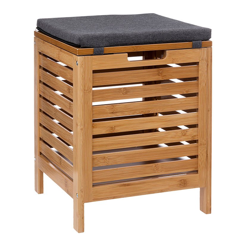 BANCO ALMACENAMIENTO BAMBU 35X35XH.49CM
