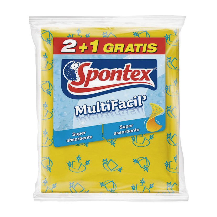 Bayeta Amarilla Spontex, Juego 3 Unidades limpieza