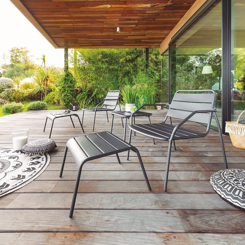 Conjunto DUO RELAX 5 Piezas 68X67X70 50X38 mueble metal