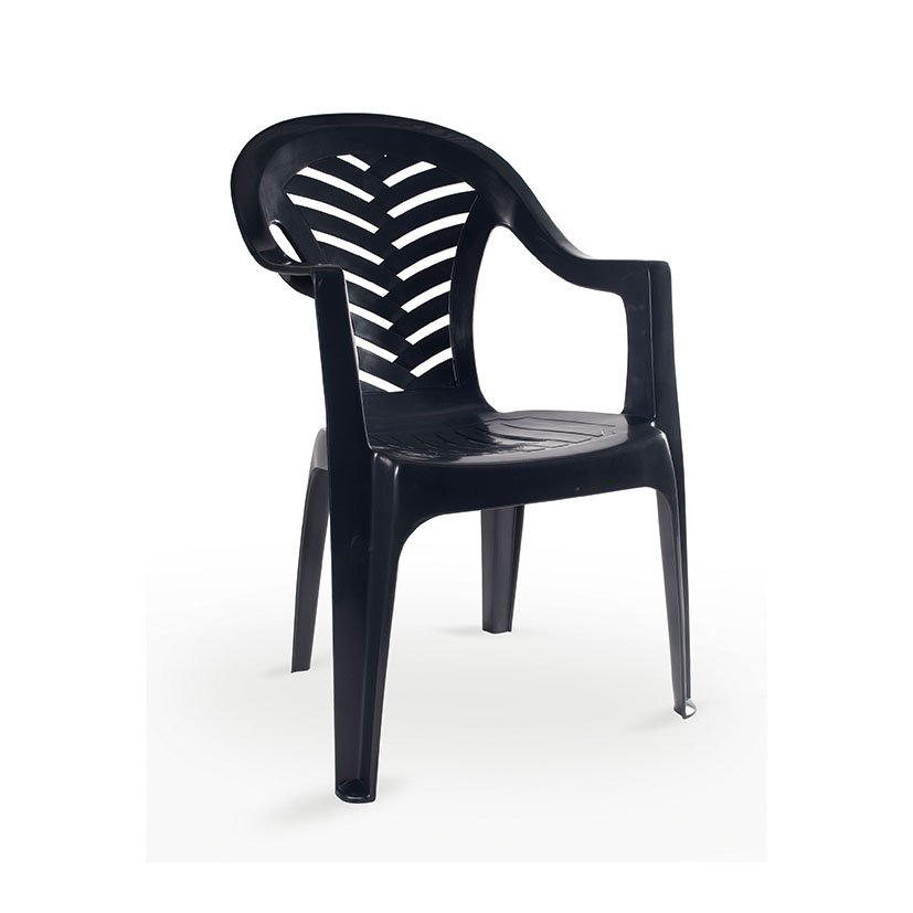 Sillón Monoblock ALTO PALMA GRIS Volcan mueble resina