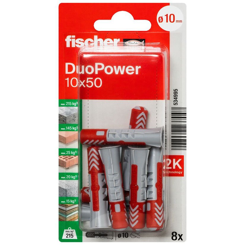 Blister Duopower 10X50 BL 8 UD Fischer anclaje