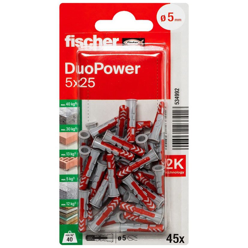 Blister Duopower 5X25 BL 45 UD Fischer anclaje