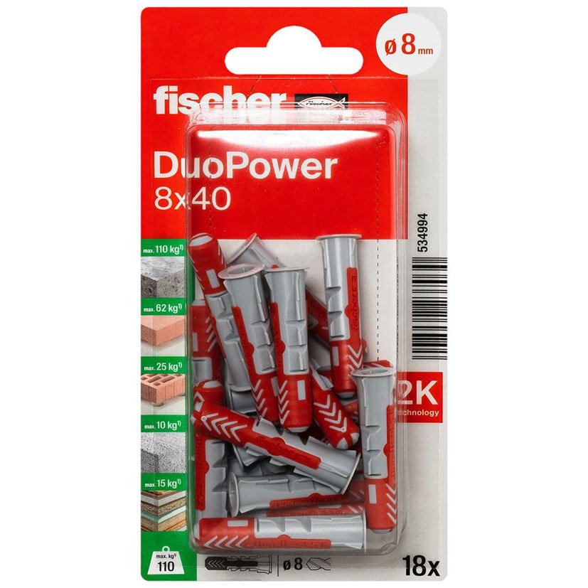 Blister Duopower 8X40 BL 18 UD Fischer anclaje
