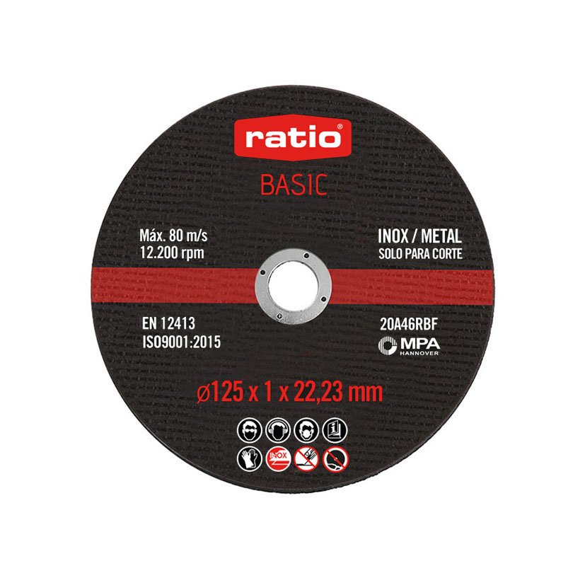 LATA 10 DISCOS CORTE AB.INOX.BASIC 125MM