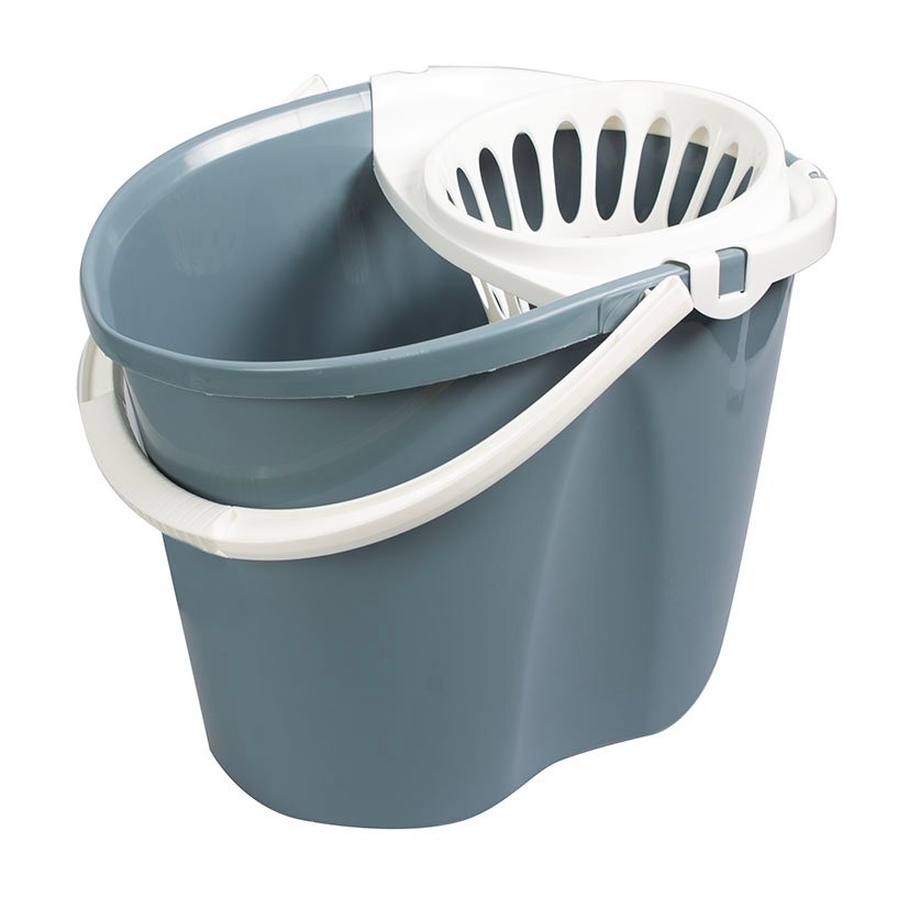 CUBO 15 L C/escurridor GRIS AZUL Habitex 15 L limpieza