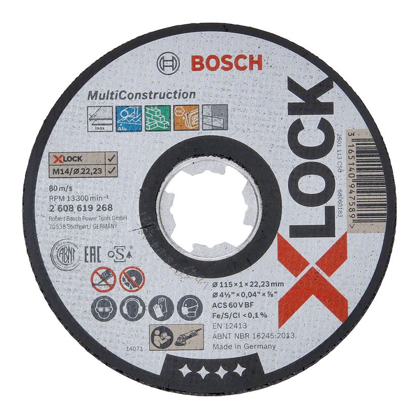 DISCO CORTE X-lock Multicons 115X1 Bosch 115X1 Mm Mate