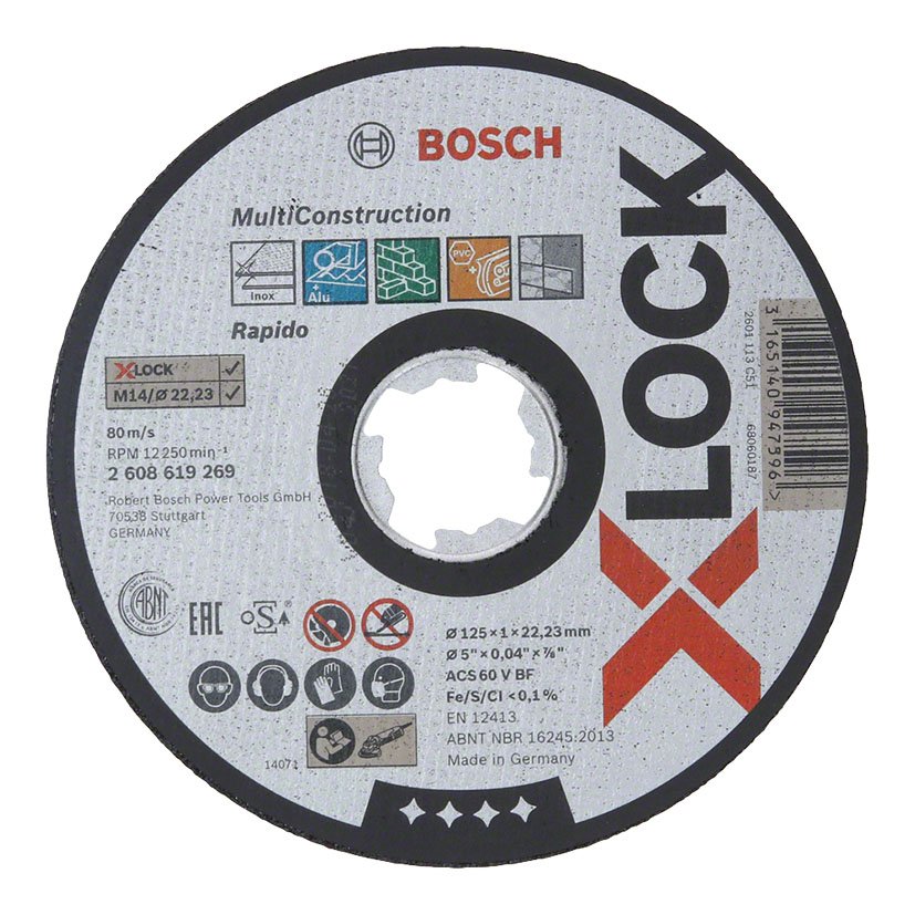 DISCO CORTE X-lock Multicons 125X1 Bosch 125X1 Mm Mate