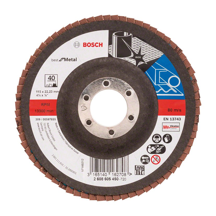 DISCO Laminas X571 115 MM Conico FV G40 Bosch 115 MM abrasivo pulir