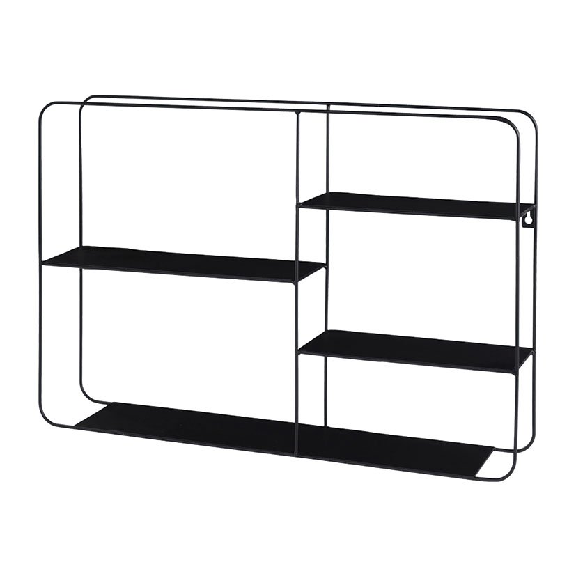 Estante PARED METAL 57X 40X10 CM 57X40X10 CM Negro estant estantería