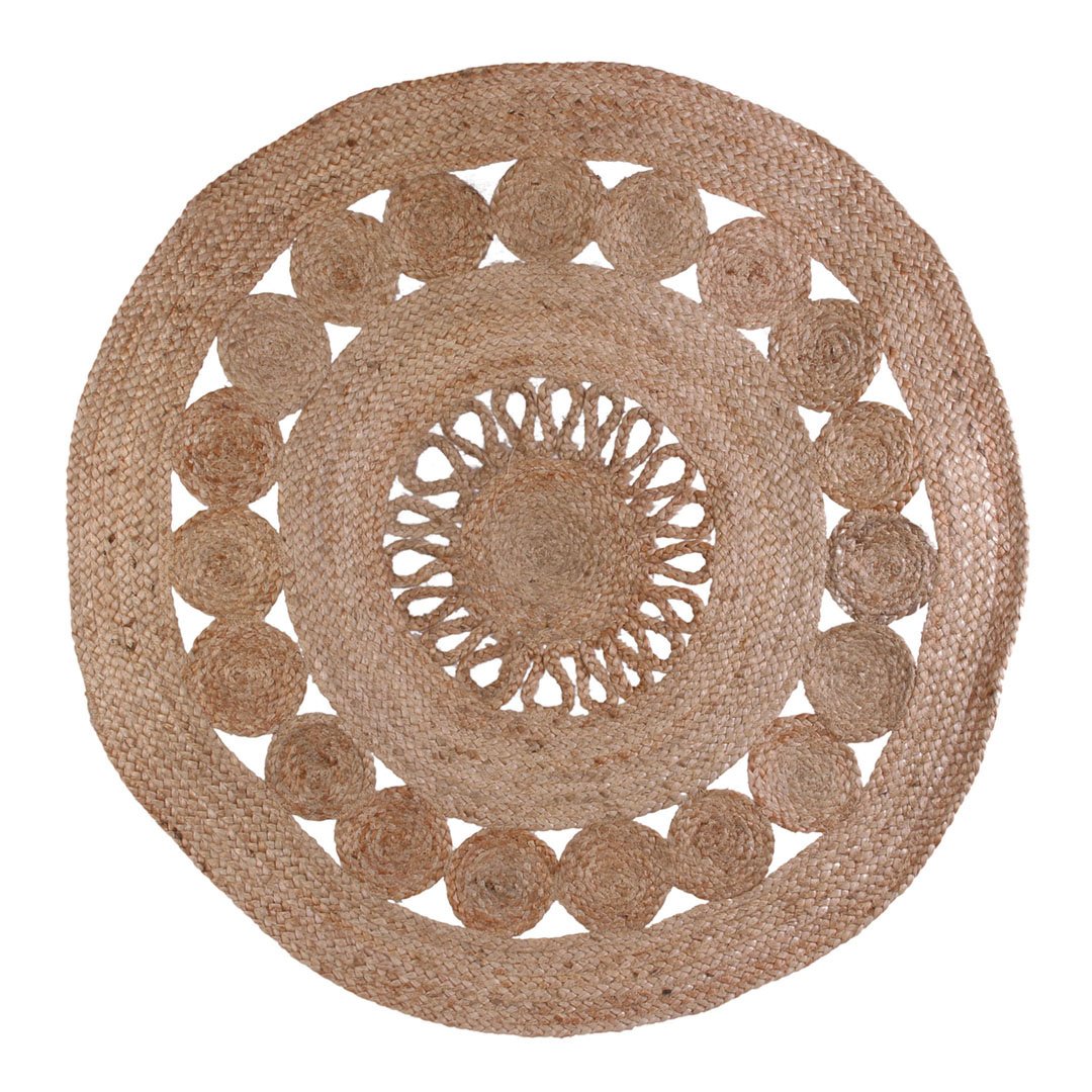ALFOMBRA YUTE DIAMETRO 90 CM.