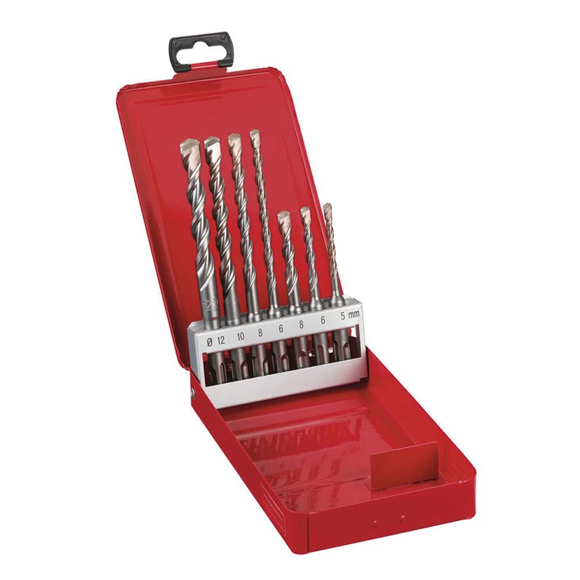 Estuche MET 7 Brocas Sds-plus Milwaukee 8X110 Mm 12X160 Mm