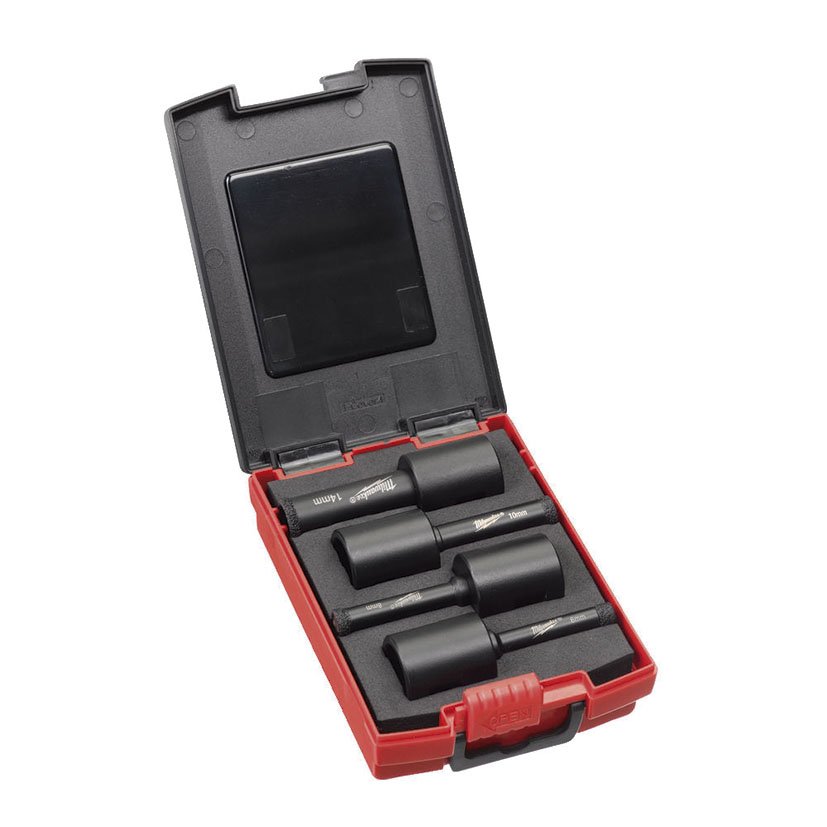 JUEGO 4 Brocas Diamond MAX 6-8-10-14 MM Milwaukee 14 MM