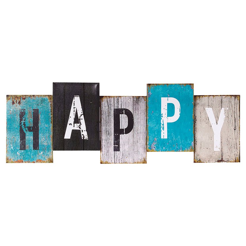 Lienzo MURAL HAPPY / RELAX SURT 76X22 CM 76X22 CM enmarcado