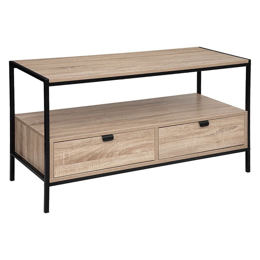 Mueble TV ALIAJ Efecto ROBLE Natural 100X40X54 Cm multimedia