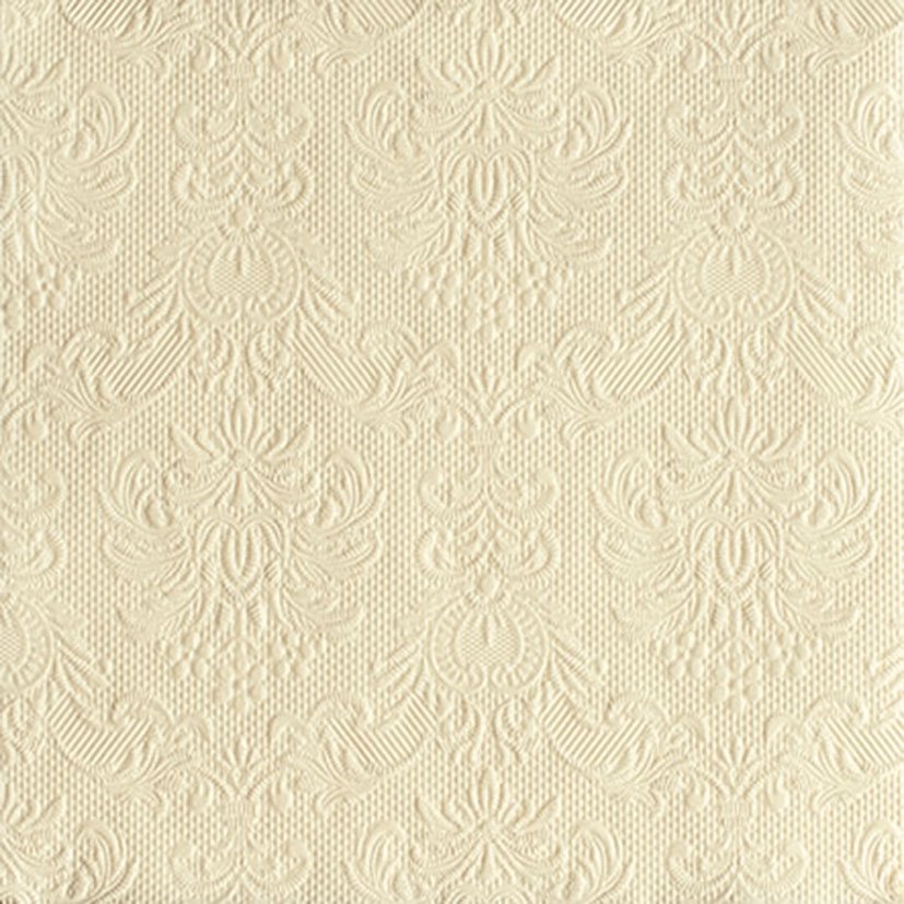 SERVILLETA 33X33CM. GRABADA LISA CREMA