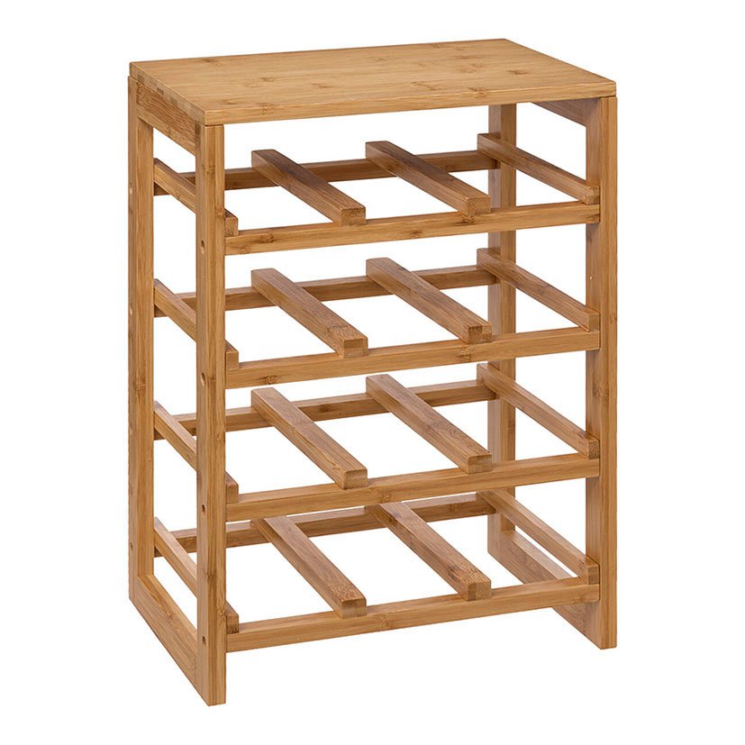 Botellero LINHA Bambu, 12 Botellas 35X24X47 Cm verdulero