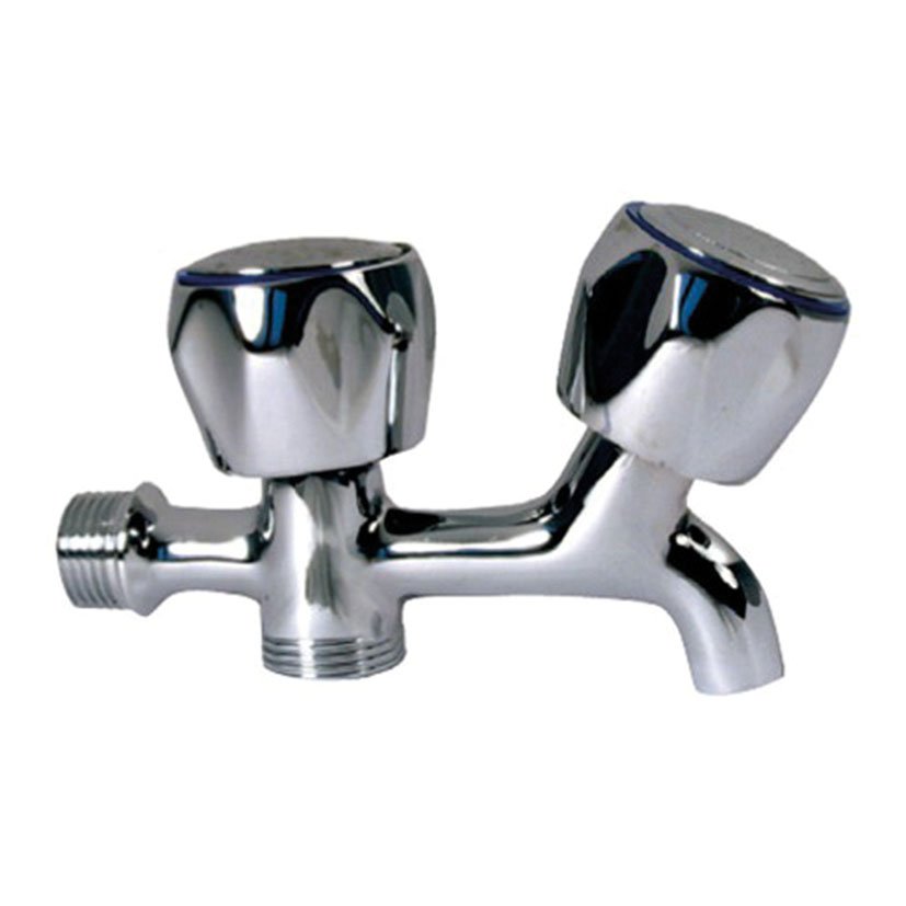 GRIFO Lavadora DOBLE Volante METAL válvula agua