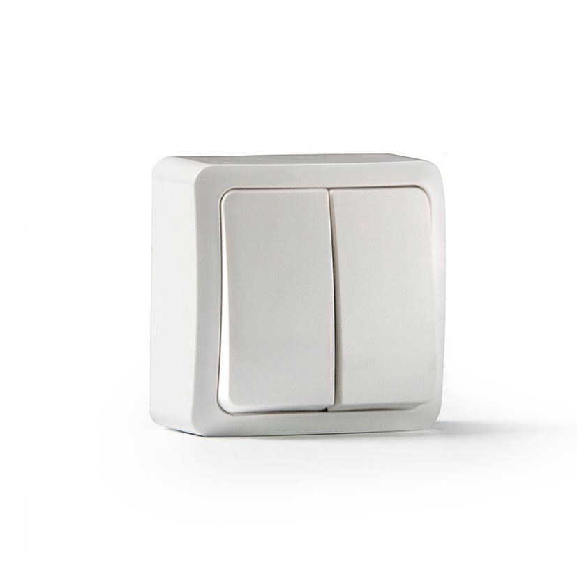 DOBLE INTERRUPTOR SUPERFICIE 10A-250V