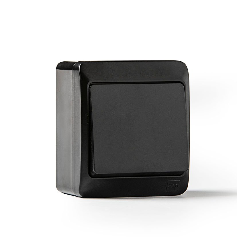 CONMUTADOR ESTANCO 10A-250V NEGRO