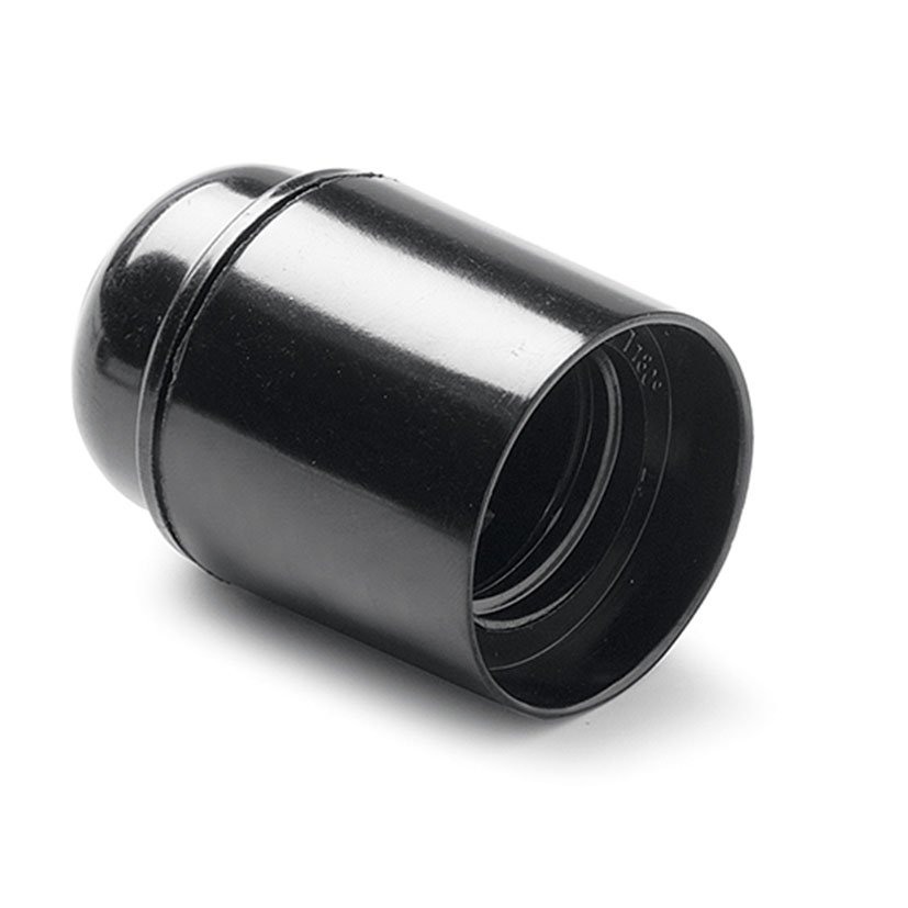 PORTALAMPARAS LISO E-27 NEGRO