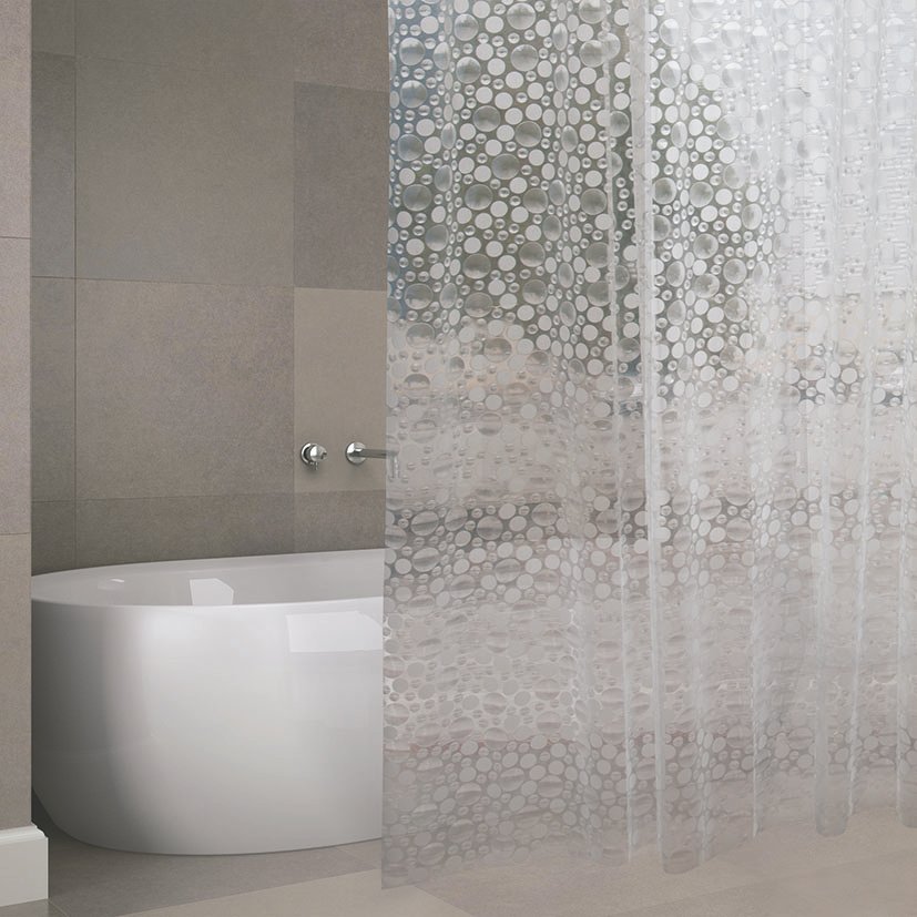 Cortina Baño PVC 180X200 CM EVA Copenhag Habitex 180X200 CM barra