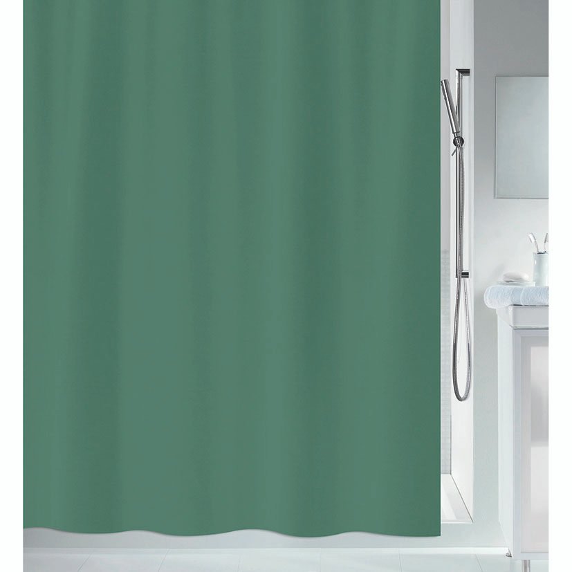 Cortina Baño Poliester 180X200 VDE OSCUR Habitex Verde barra